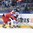 POPRAD, SLOVAKIA - APRIL 22: Russia's Dmitri Samorukov #5 stick checks Finland's Miro Heiskanen #33 during semifinal round action at the 2017 IIHF Ice Hockey U18 World Championship. (Photo by Andrea Cardin/HHOF-IIHF Images)